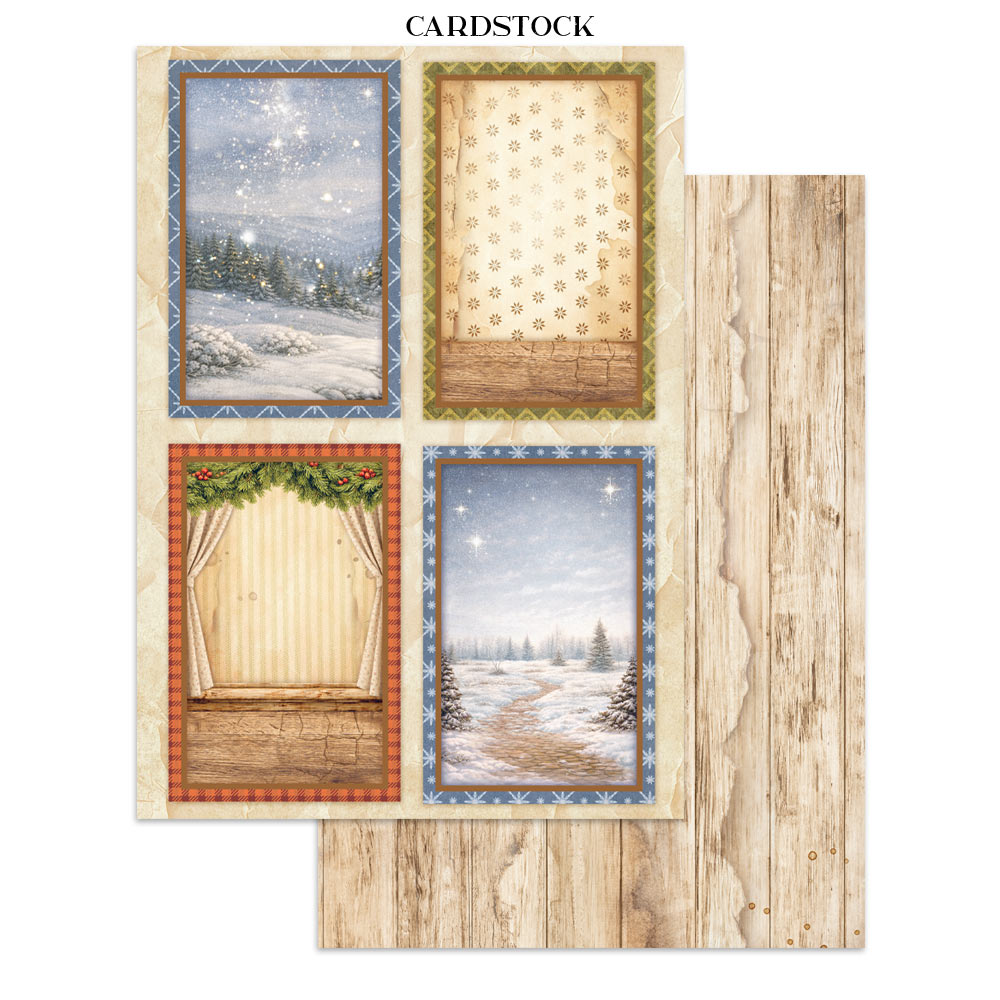 Printed Art Junk Journal: Stickers, Cut-Outs, Backgrounds For Art And Craft - Silent Night