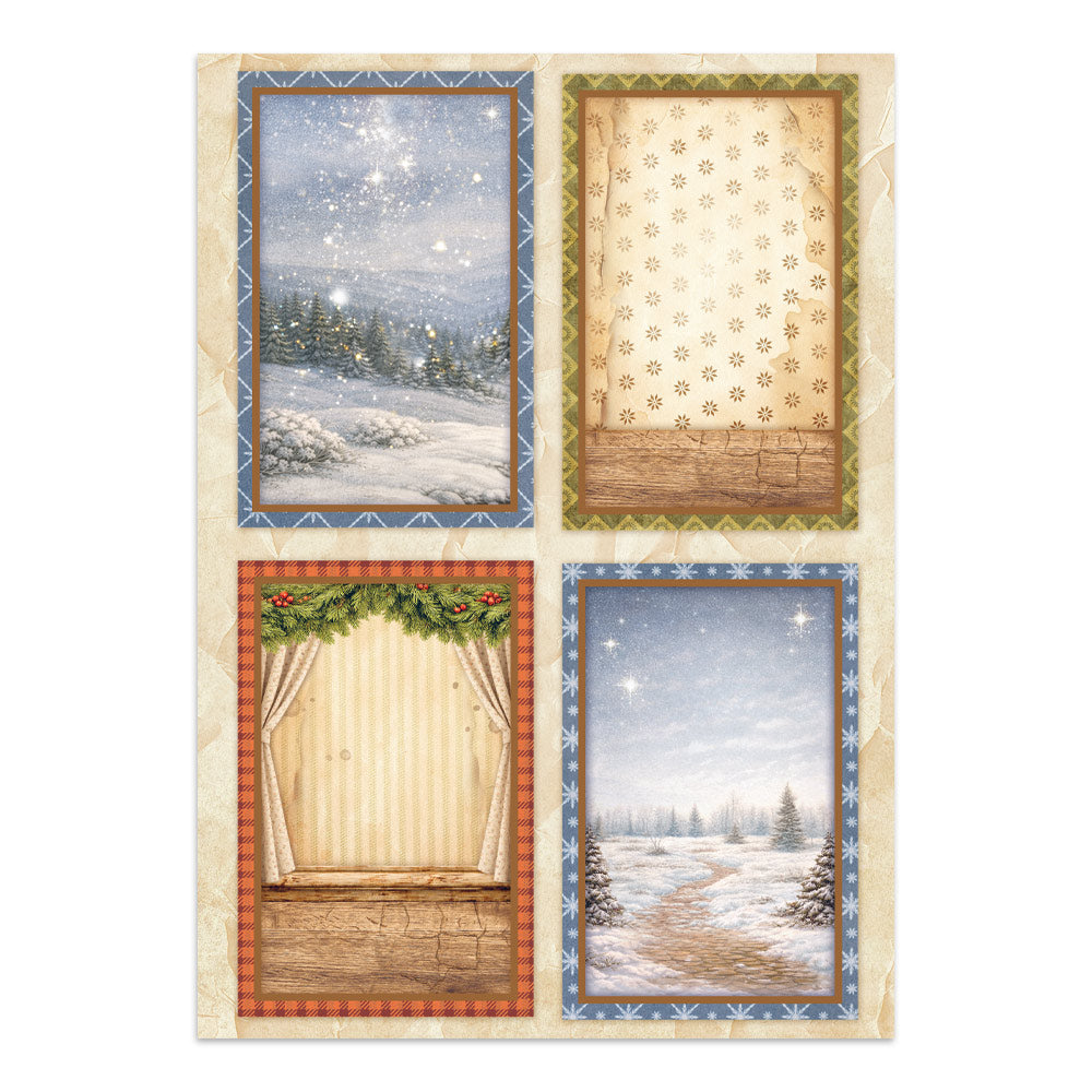 Printed Art Junk Journal: Stickers, Cut-Outs, Backgrounds For Art And Craft - Silent Night