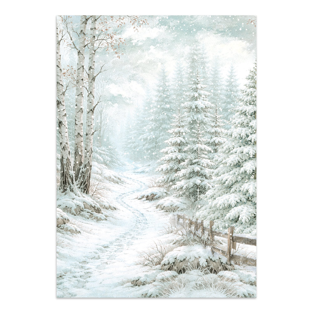 Printed Art Junk Journal: Stickers, Cut-Outs, Backgrounds For Art And Craft - White Christmas