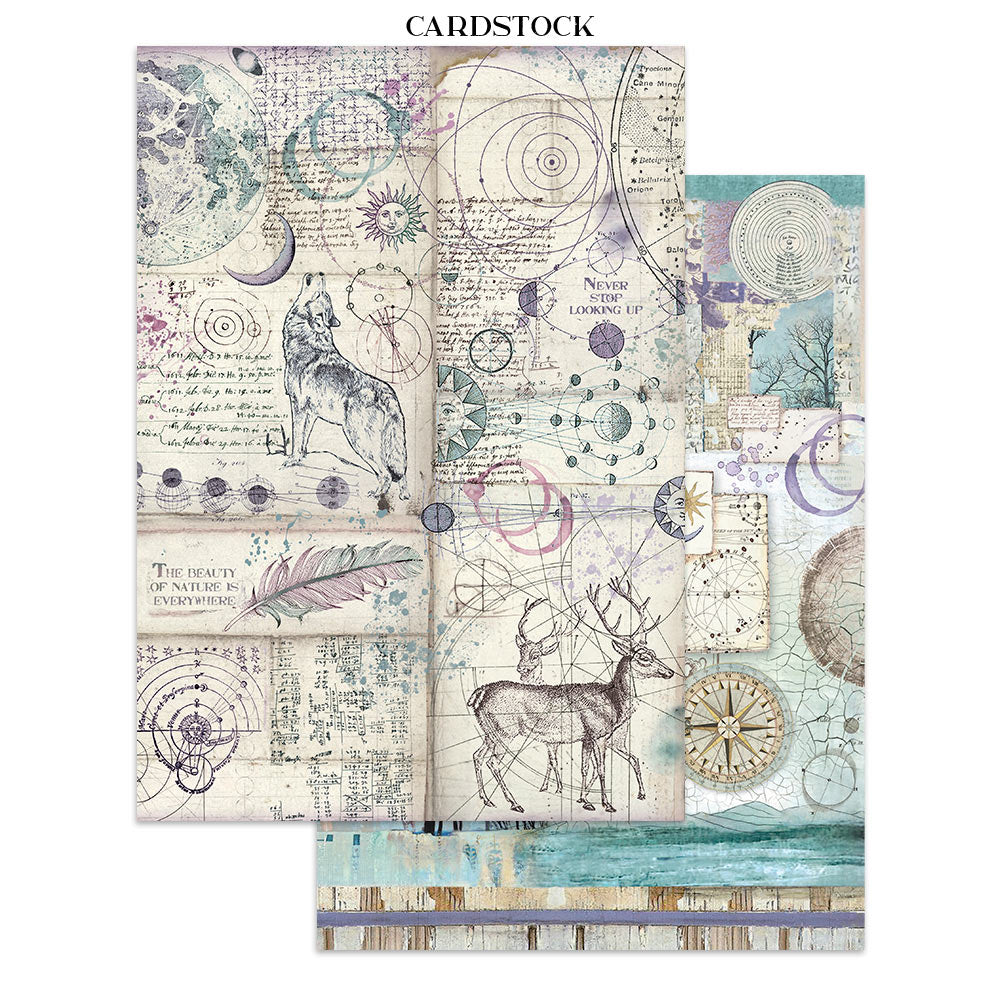 Printed Art Junk Journal: Stickers, Cut-Outs, Backgrounds For Art And Craft - Cosmos