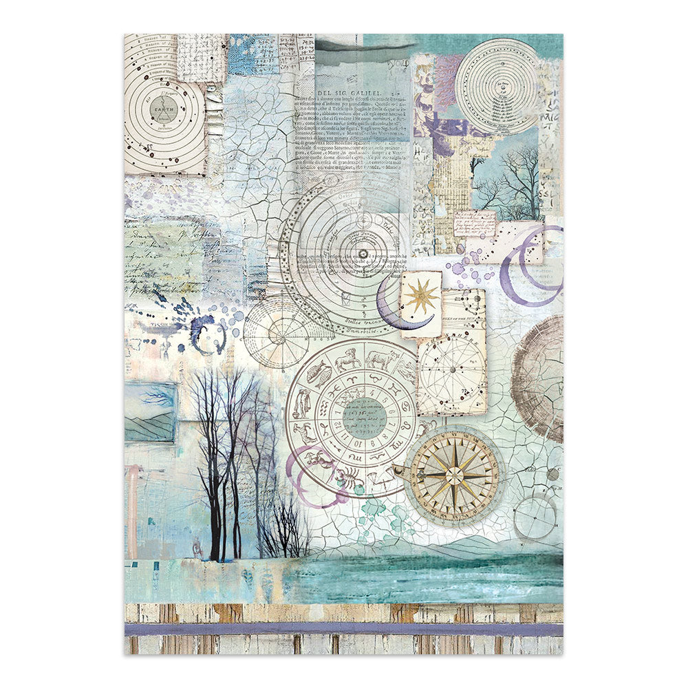 Printed Art Junk Journal: Stickers, Cut-Outs, Backgrounds For Art And Craft - Cosmos