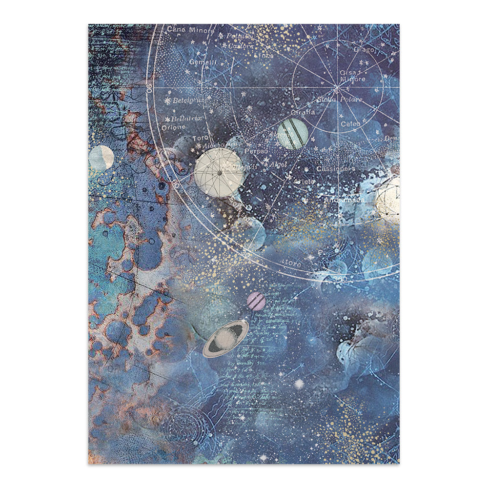 Printed Art Junk Journal: Stickers, Cut-Outs, Backgrounds For Art And Craft - Cosmos
