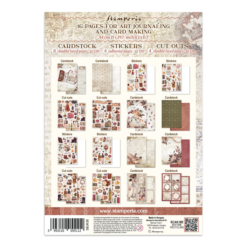 Printed Art Junk Journal: Stickers, Cut-Outs, Backgrounds For Art And Craft - Our Way