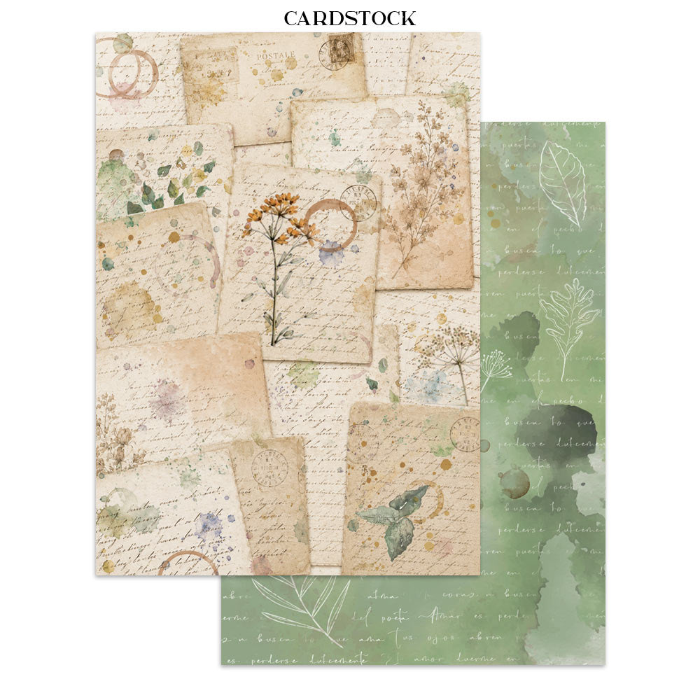 Printed Art Junk Journal: Stickers, Cut-Outs, Backgrounds For Art And Craft - Flowers And Poems