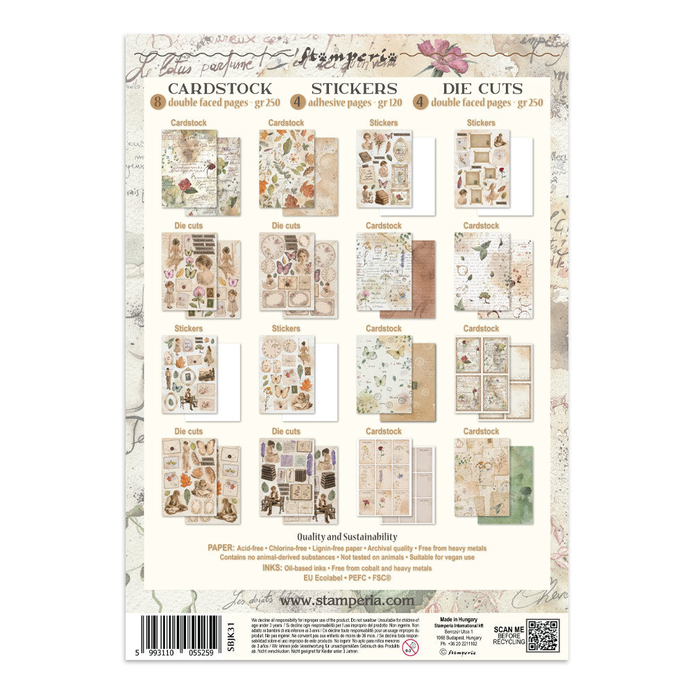 Printed Art Junk Journal: Stickers, Cut-Outs, Backgrounds For Art And Craft - Flowers And Poems
