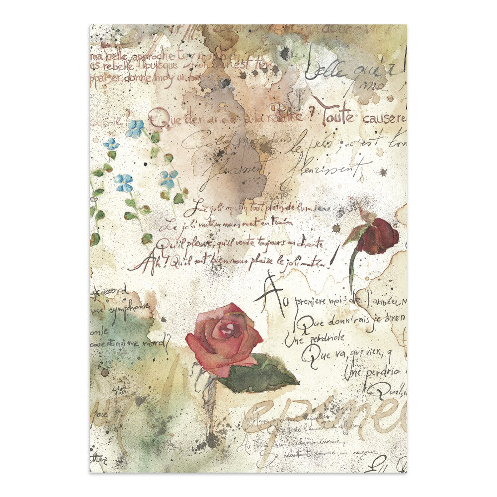 Printed Art Junk Journal: Stickers, Cut-Outs, Backgrounds For Art And Craft - Flowers And Poems
