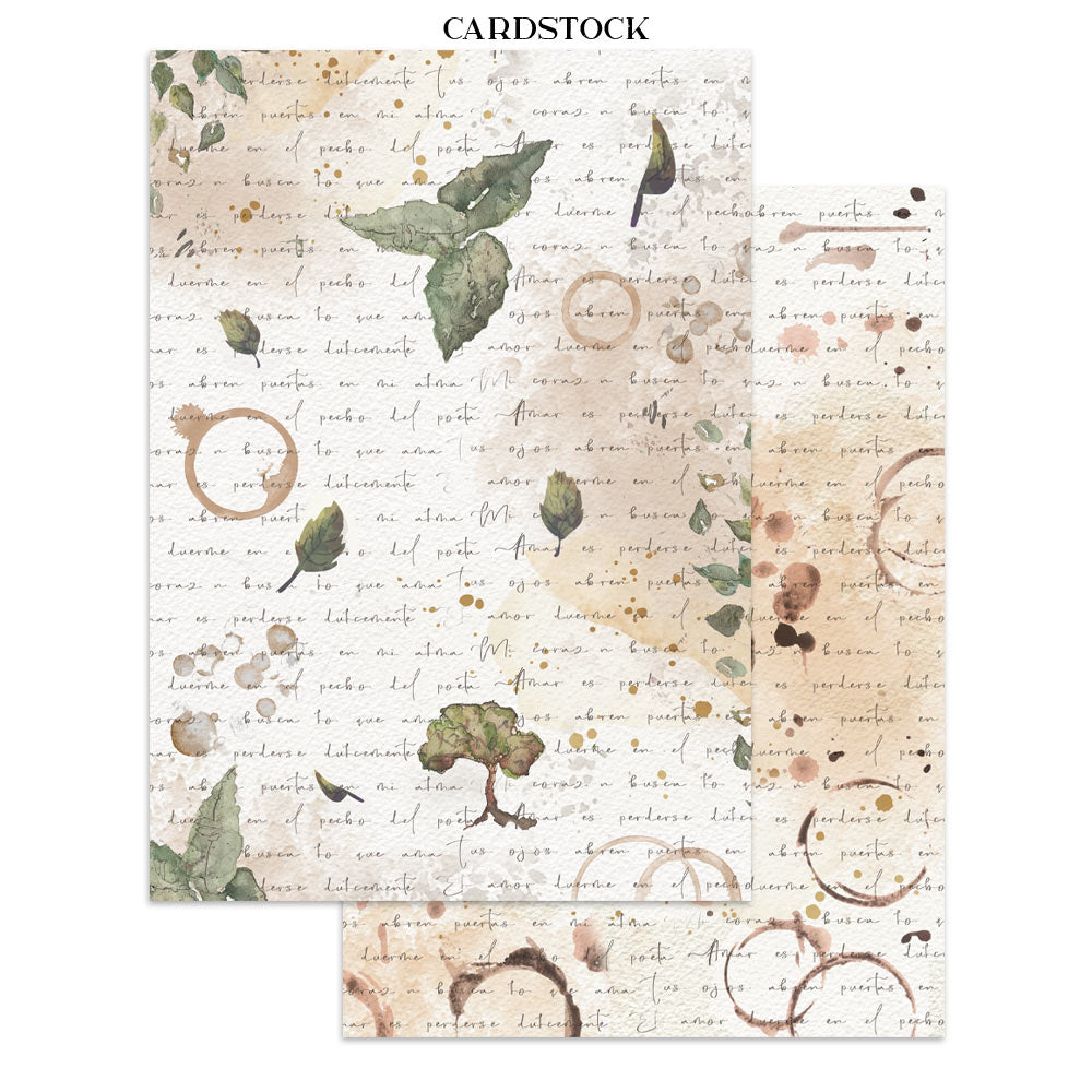 Printed Art Junk Journal: Stickers, Cut-Outs, Backgrounds For Art And Craft - Flowers And Poems