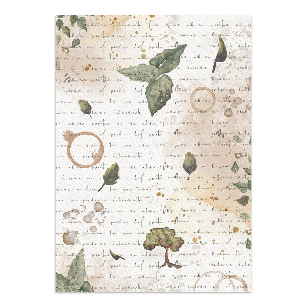 Printed Art Junk Journal: Stickers, Cut-Outs, Backgrounds For Art And Craft - Flowers And Poems