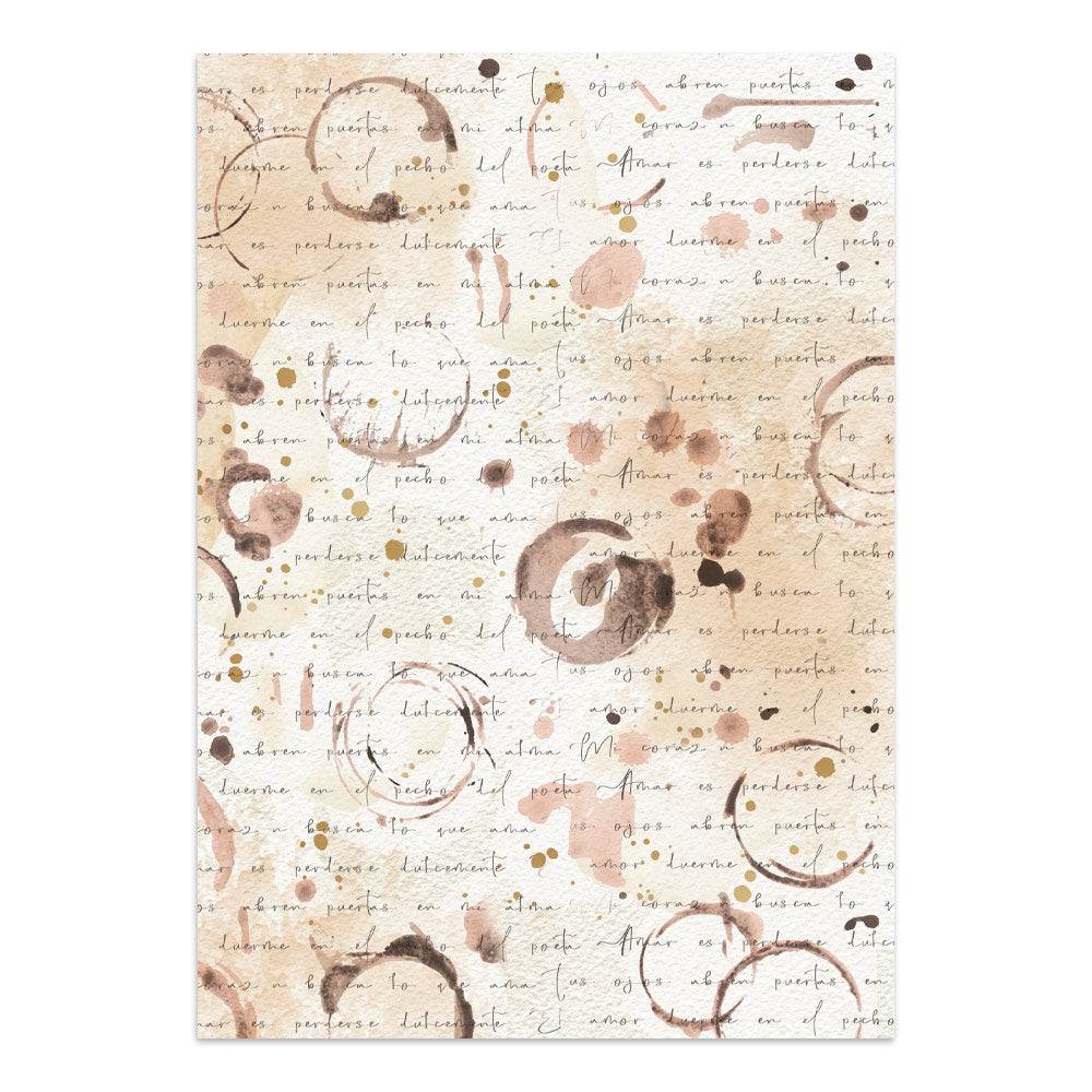 Printed Art Junk Journal: Stickers, Cut-Outs, Backgrounds For Art And Craft - Flowers And Poems