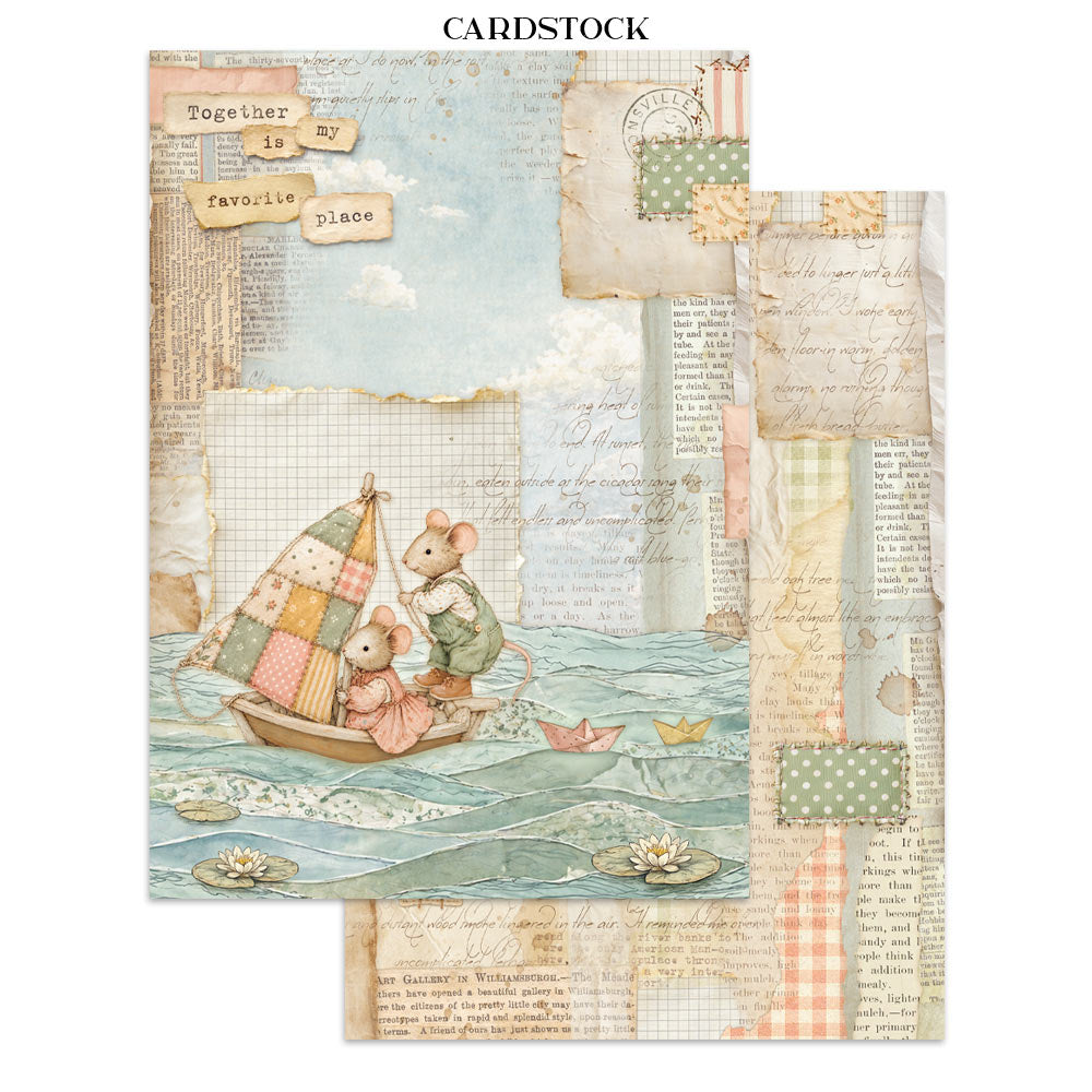 Printed Art Junk Journal: Sticker, Cut-Outs, Backgrounds For Art And Craft - Cozy Family