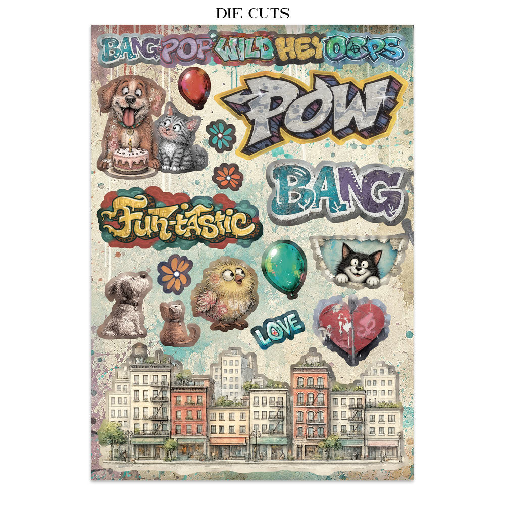 Printed Art Junk Journal: Stickers, Cut-Outs, Backgrounds For Art And Craft - Furry Friends 2