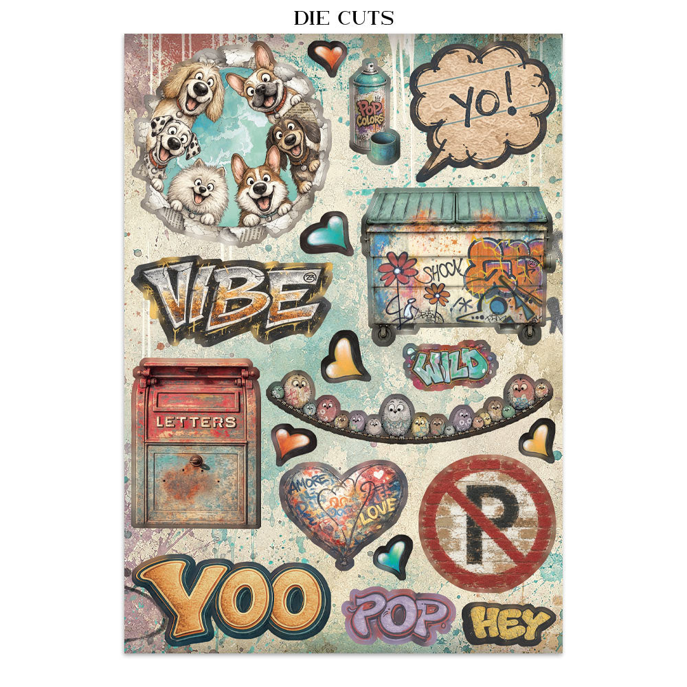 Printed Art Junk Journal: Stickers, Cut-Outs, Backgrounds For Art And Craft - Furry Friends 2