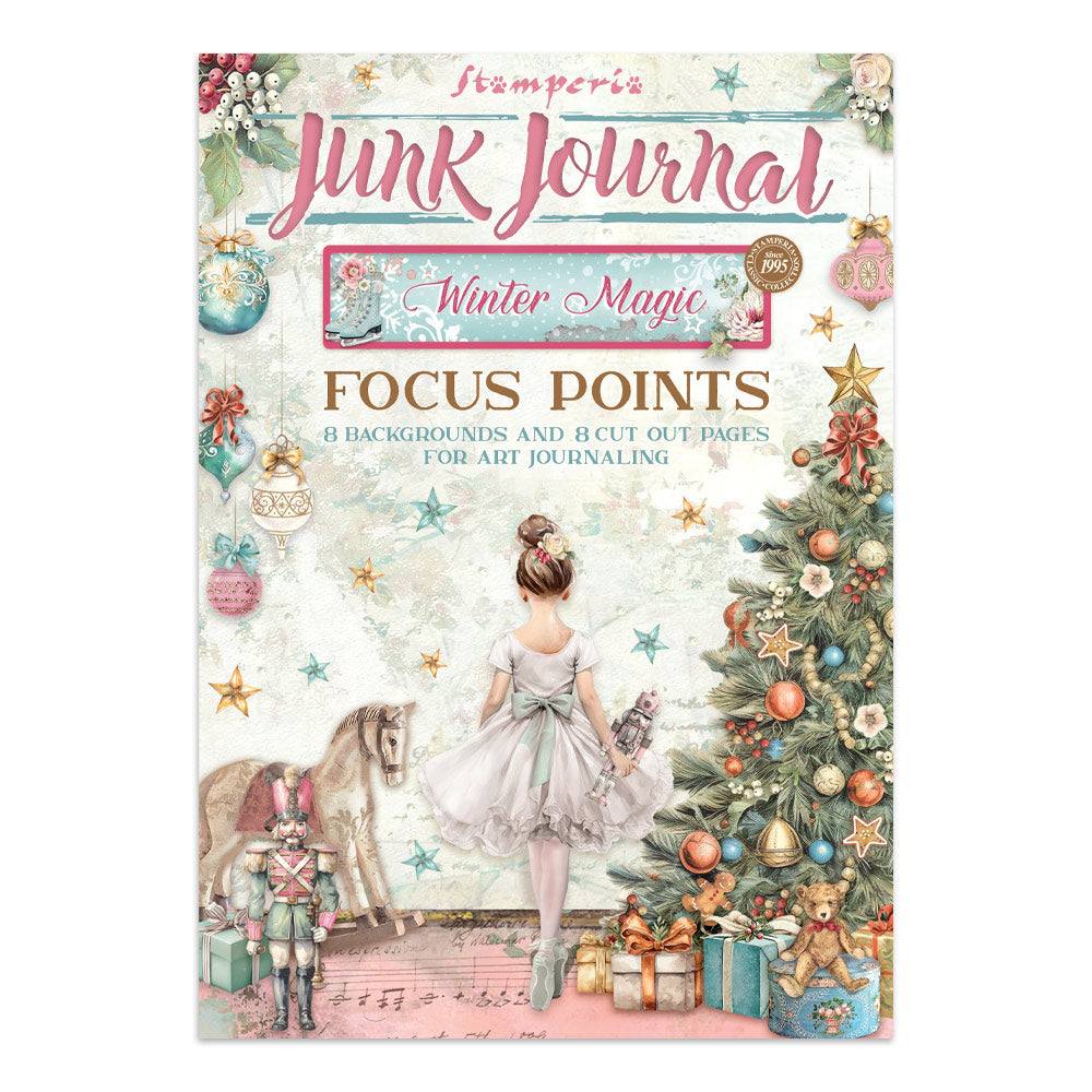 Printed Art Junk Journal Focus Points For Art And Craft A5 - Winter Magic