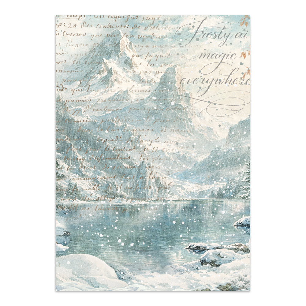 Printed Art Junk Journal Focus Points For Art And Craft A5 - White Christmas