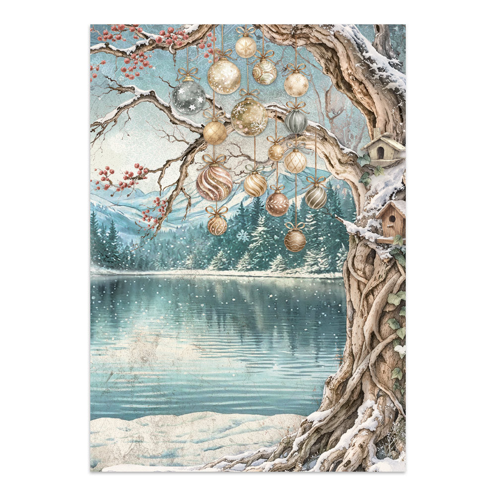 Printed Art Junk Journal Focus Points For Art And Craft A5 - White Christmas