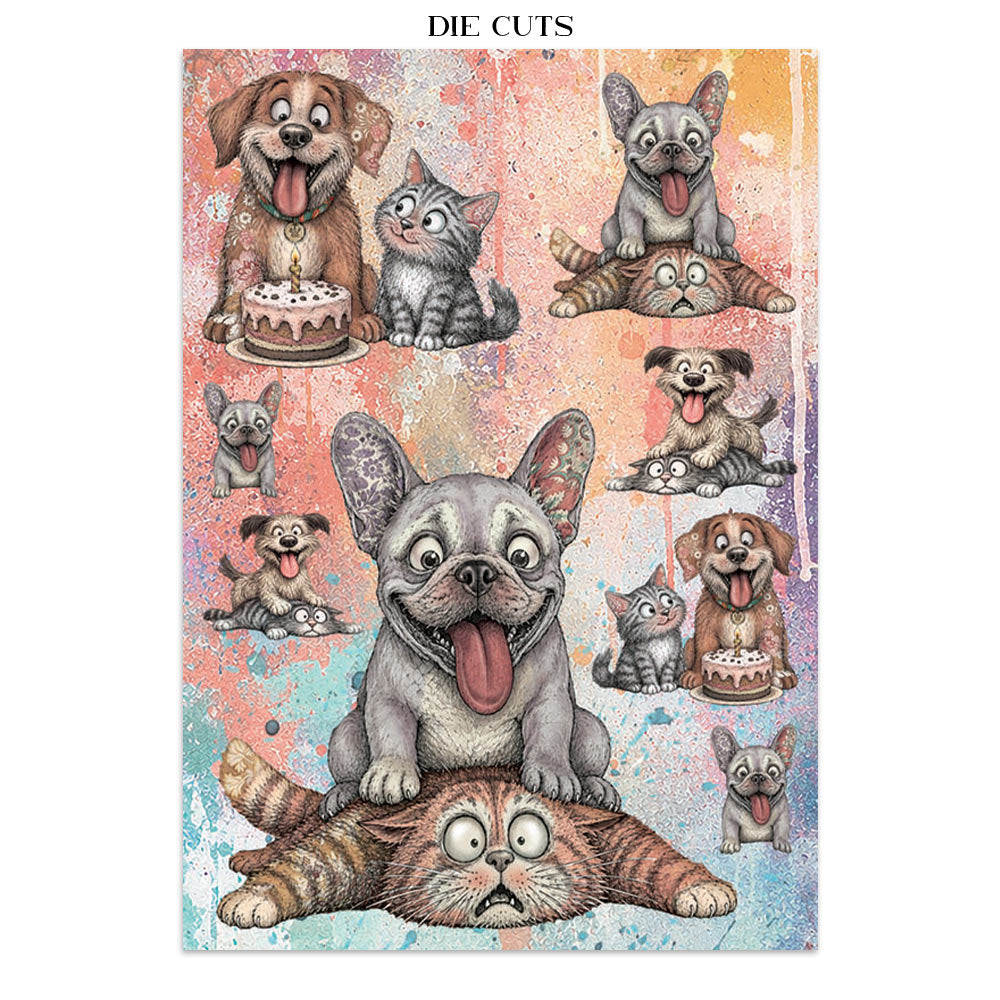 Printed Art Junk Journal Focus Points For Art And Craft A5 - Furry Friends 2
