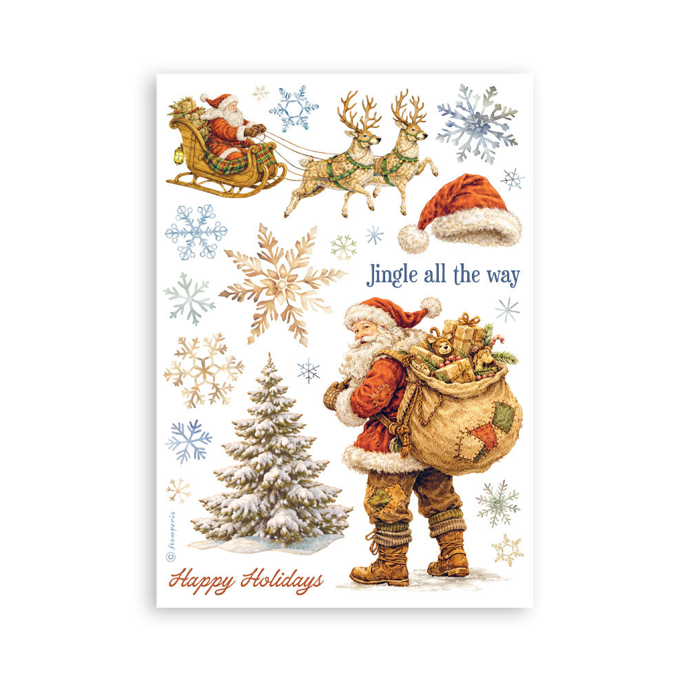 Printed Washi Pad For Art And Craft A5 8 Sheets - Silent Night