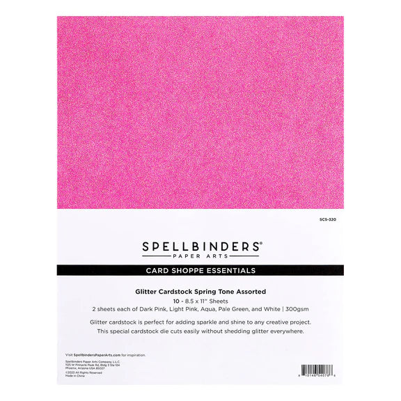 Spring Tones Glitter Cardstock - 10 Pack