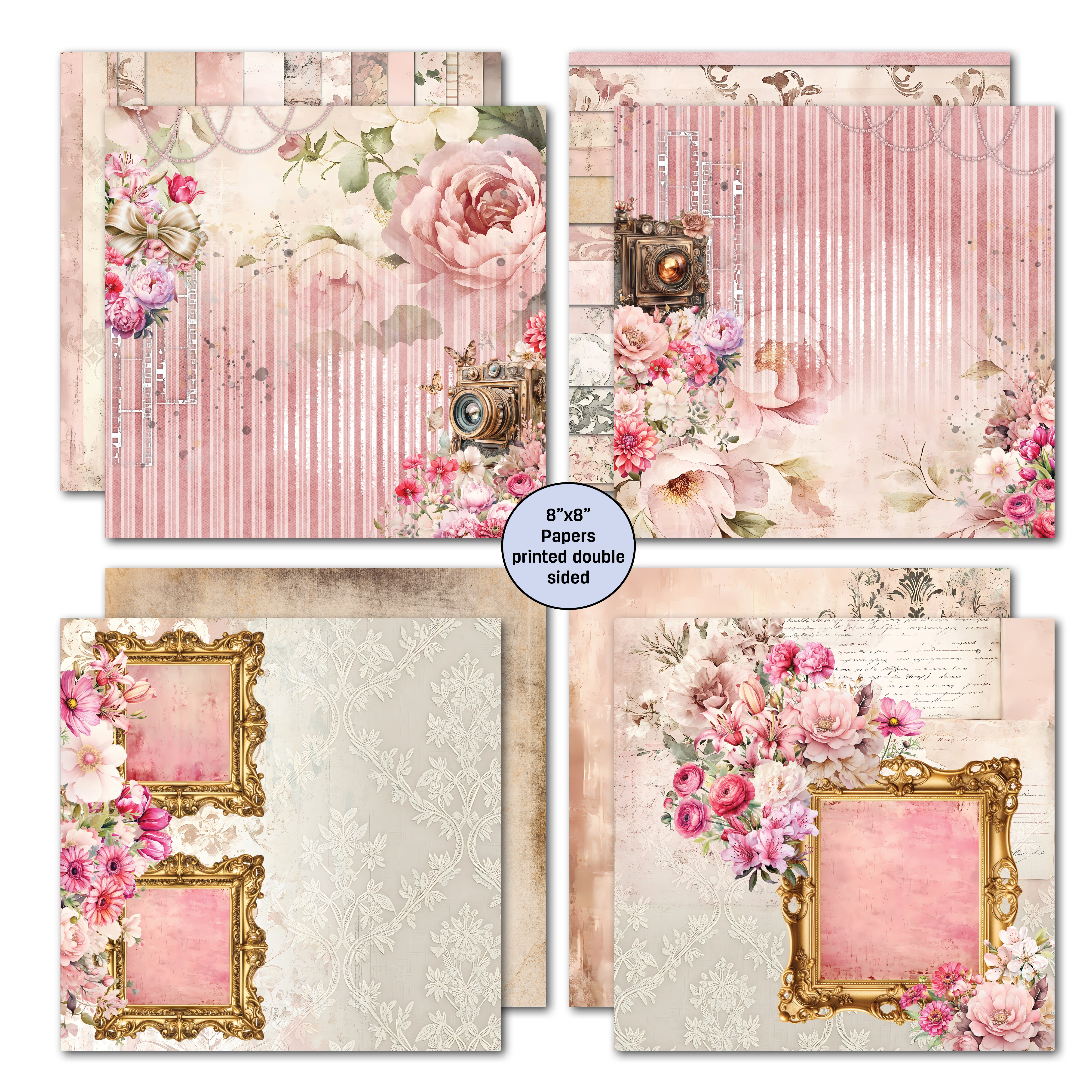 3Quarter Designs Shutter Glam 8x8 Paper Pack & Diecuts Set