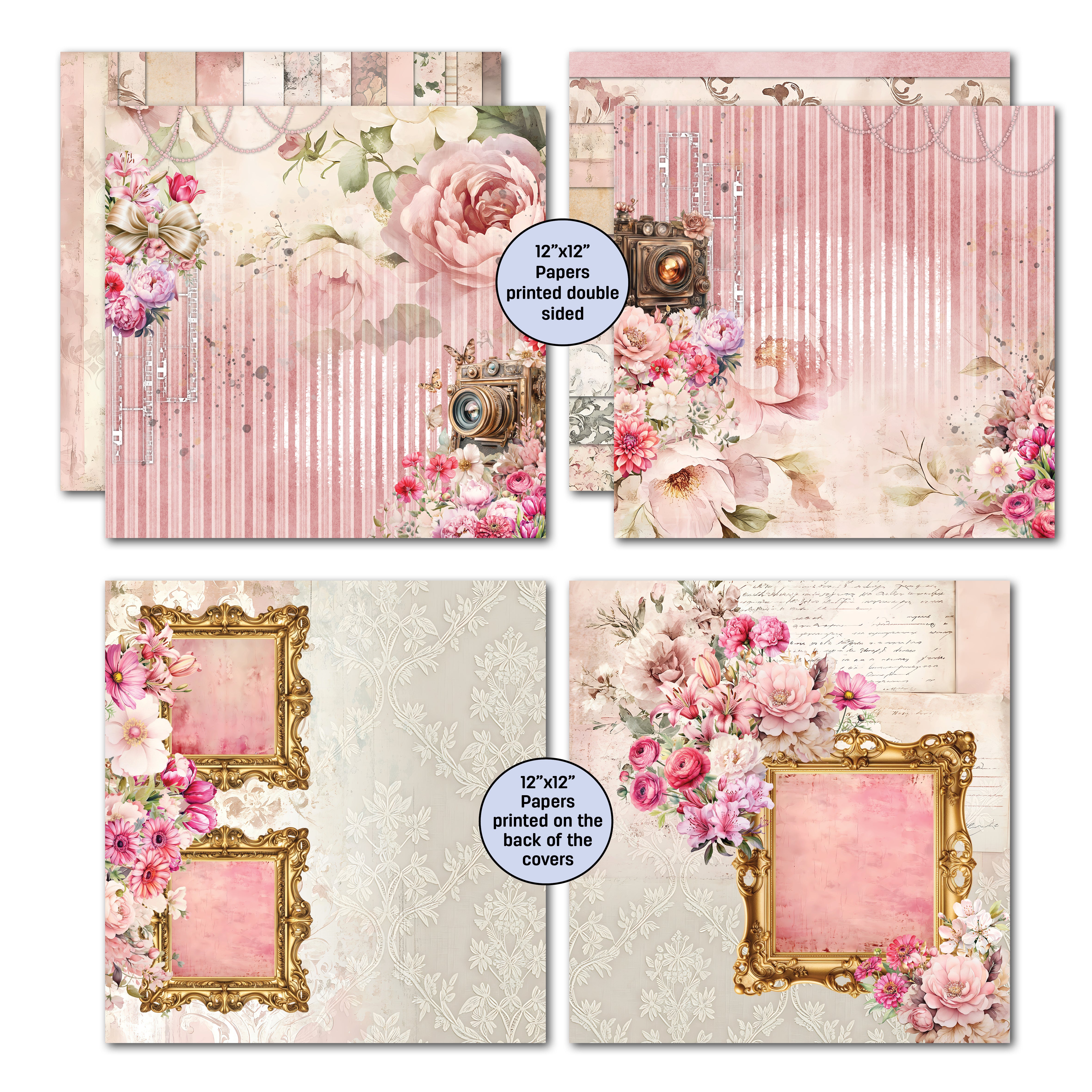 3Quarter Designs Shutter Glam 12x12 Designer Paper & Diecuts Set