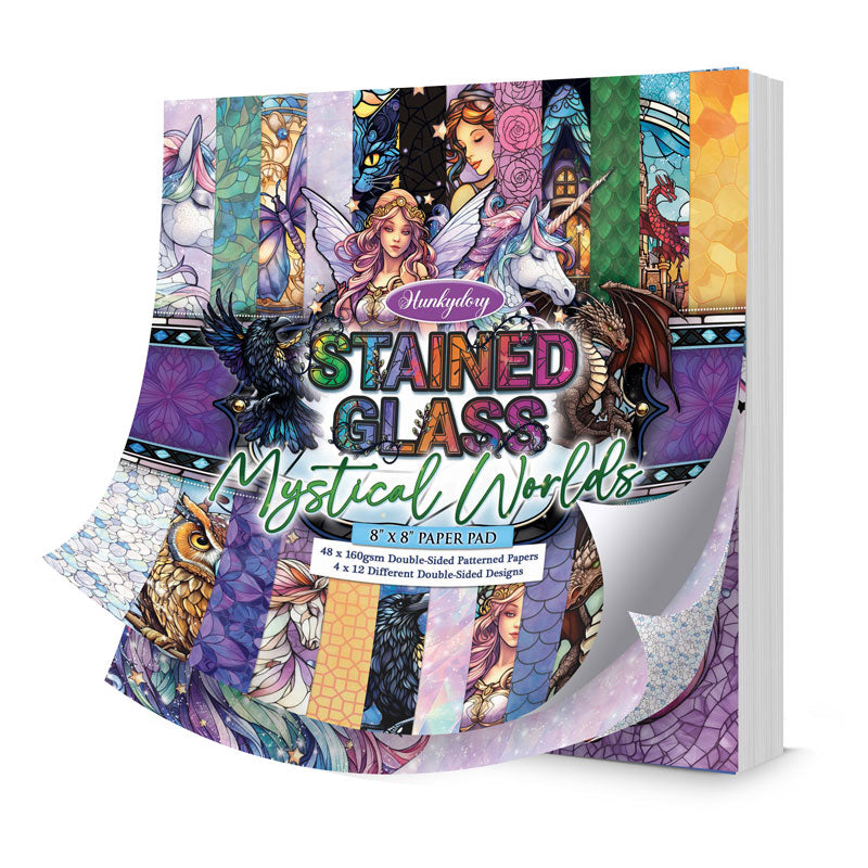 Stained Glass Mystical Worlds 8" x 8" Paper Pad