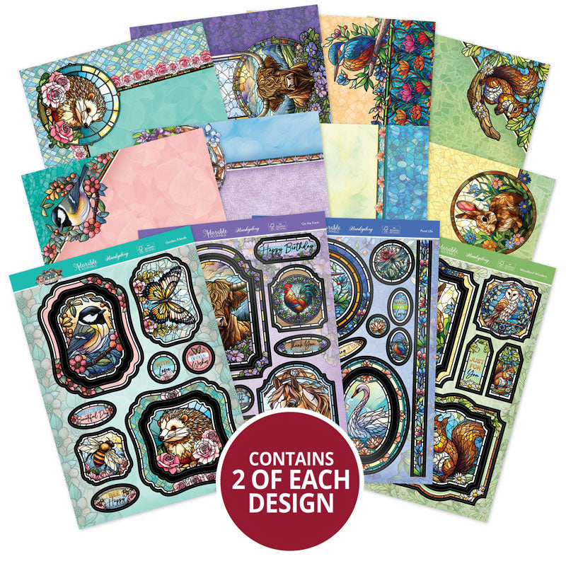 Stained Glass Wonderful Wildlife Luxury Topper Collection