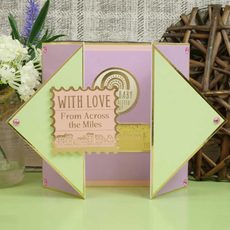 Luxury Shaped Card Blanks & Envelopes - Diamond Gatefold