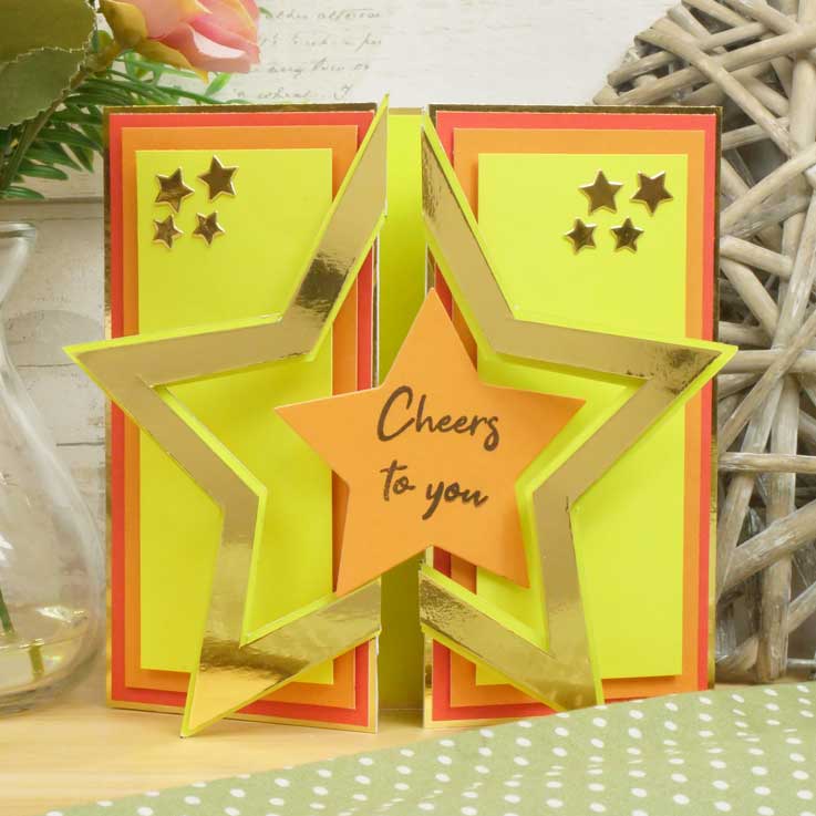 Luxury Shaped Card Blanks & Envelopes - Star Gatefold