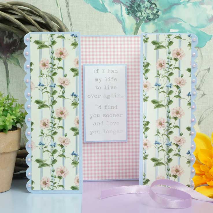 Luxury Shaped Card Blanks & Envelopes - Scalloped Edge Gatefold