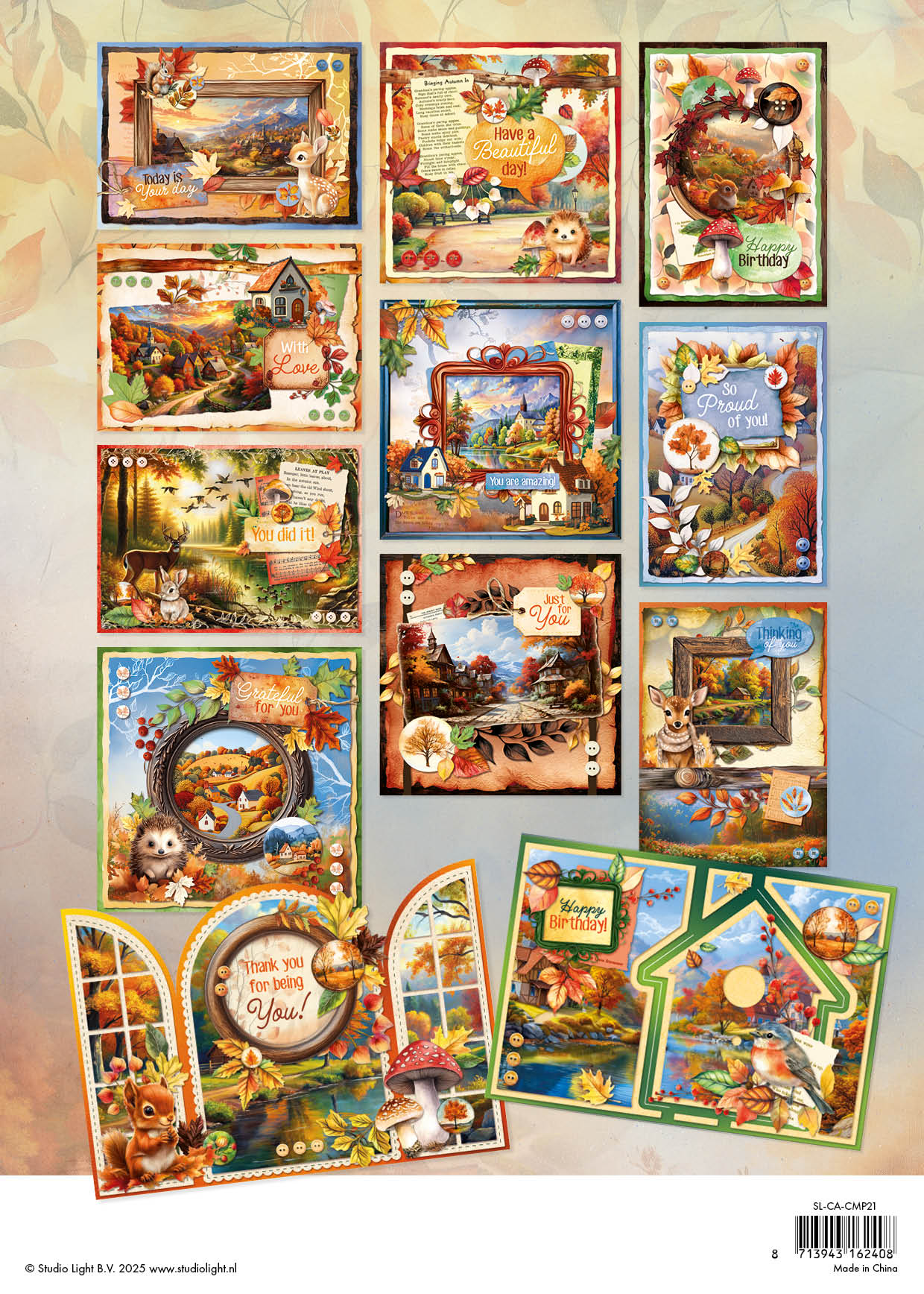 SL Card Making Pad Autumn Cards Charming Autumn 14 Sheets