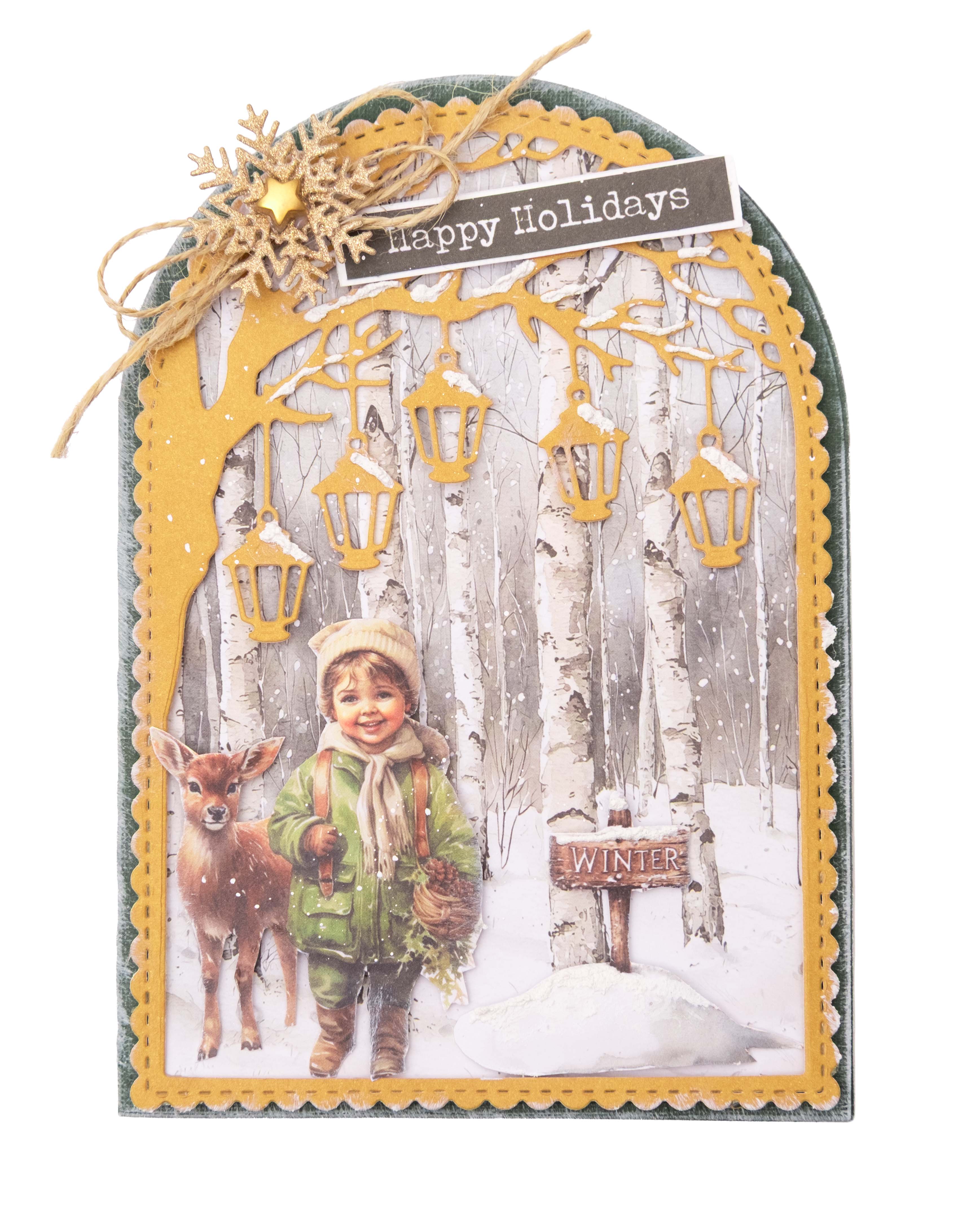 SL Die-Cut Paper Pad Paper Elements Christmas Forest 20 Sheets