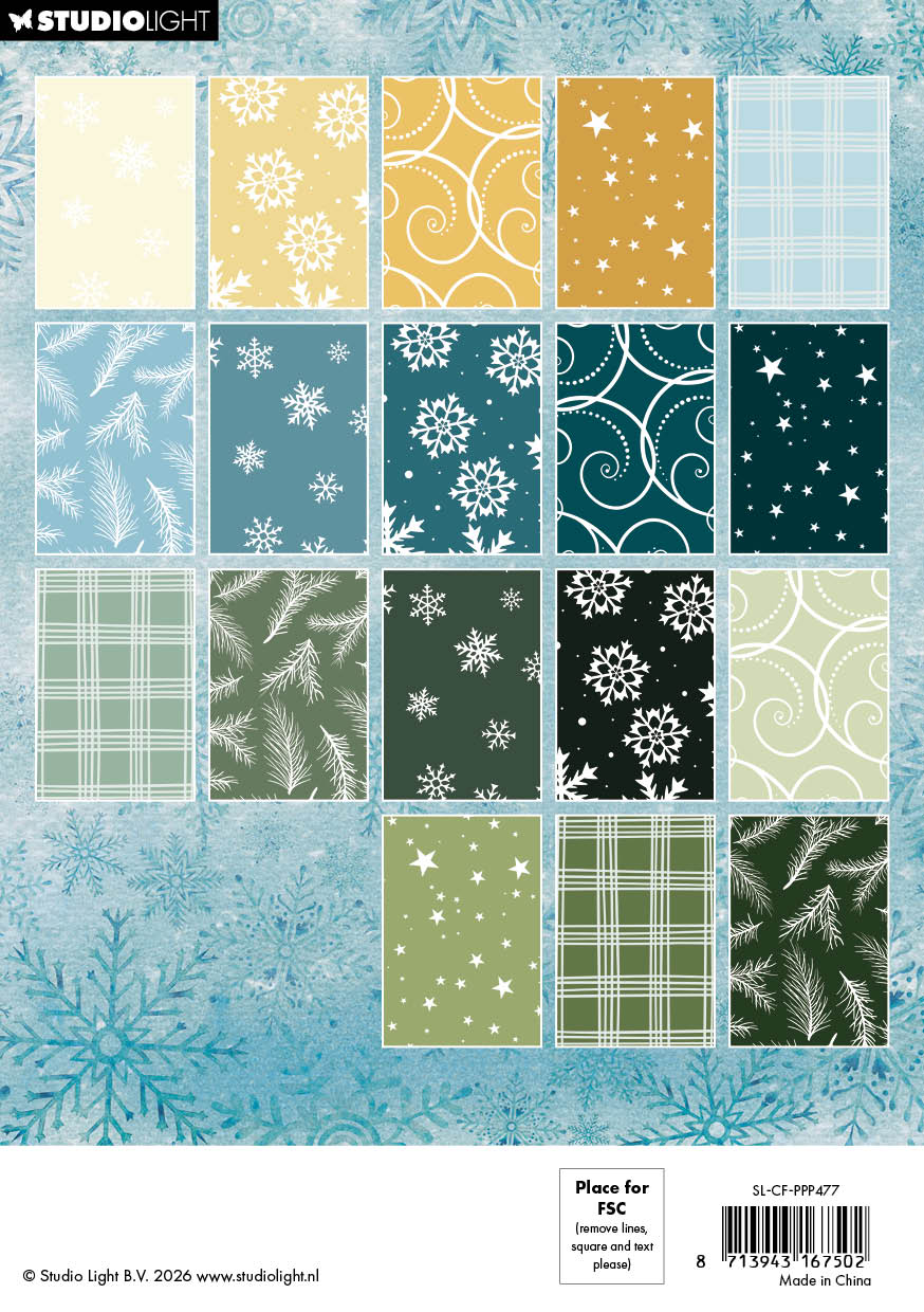 SL Pattern Paper Pad Christmas Forest 36 Sheets