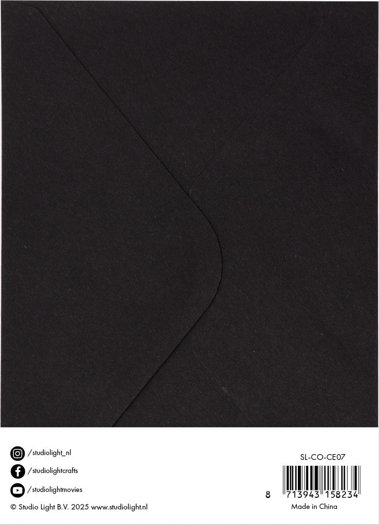 SL Cards & Envelopes Black 5x7 Inch Consumables 20 PC