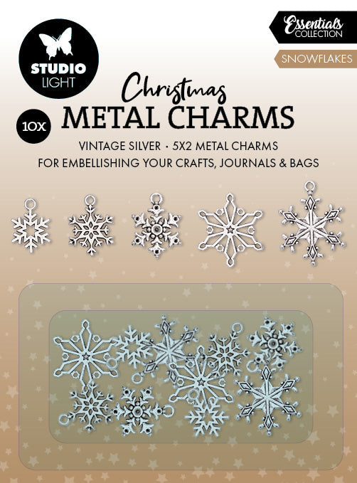 SL Metal Charms Snowflakes Essentials 10 Pieces