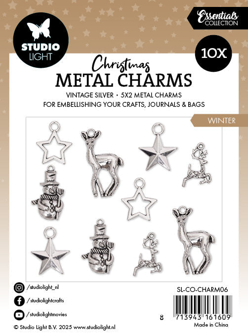 SL Metal Charms Winter Elements Essentials 10 Pieces