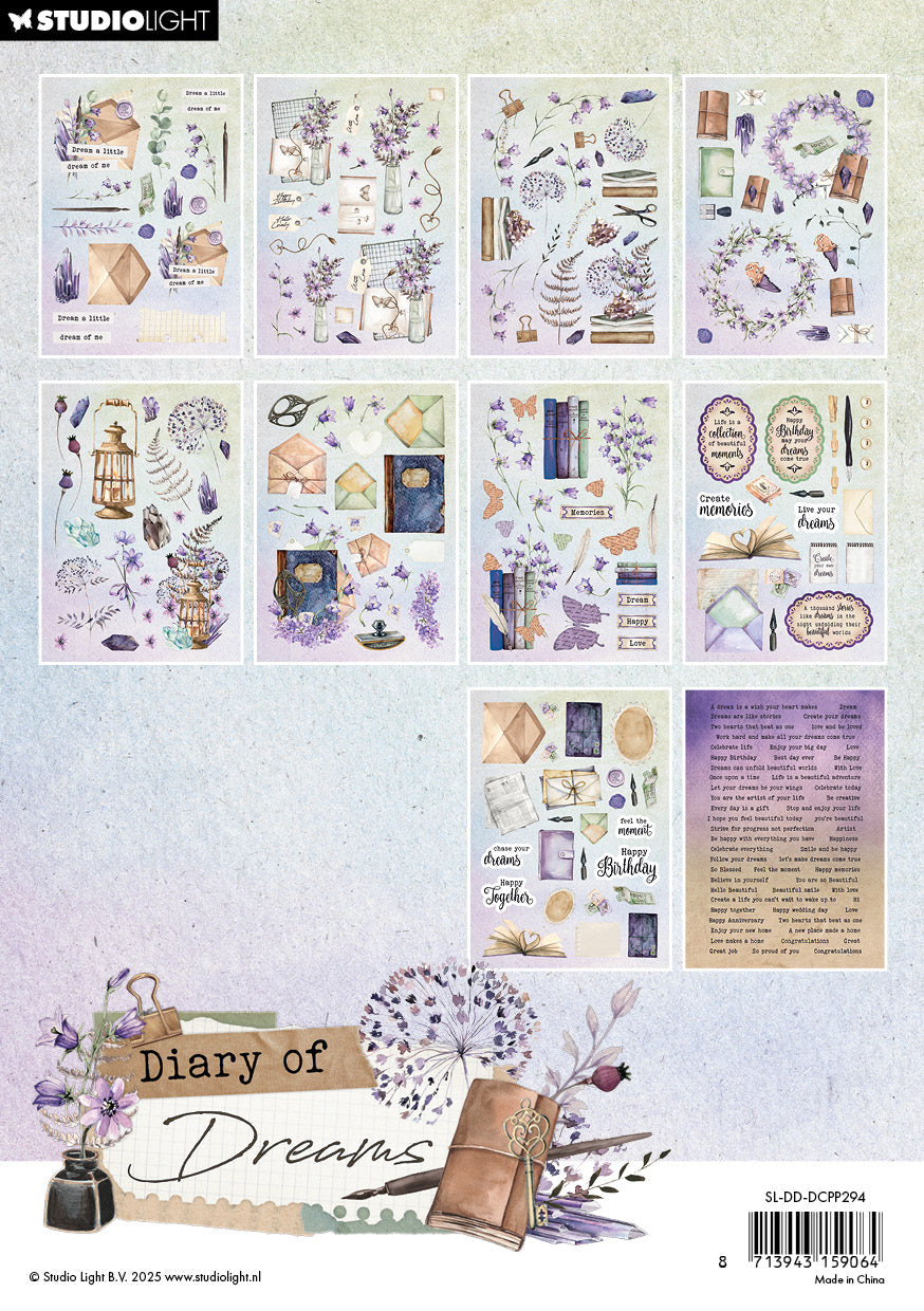 SL Die-Cut Paper Pad Paper Elements Diary of Dreams 20 SH