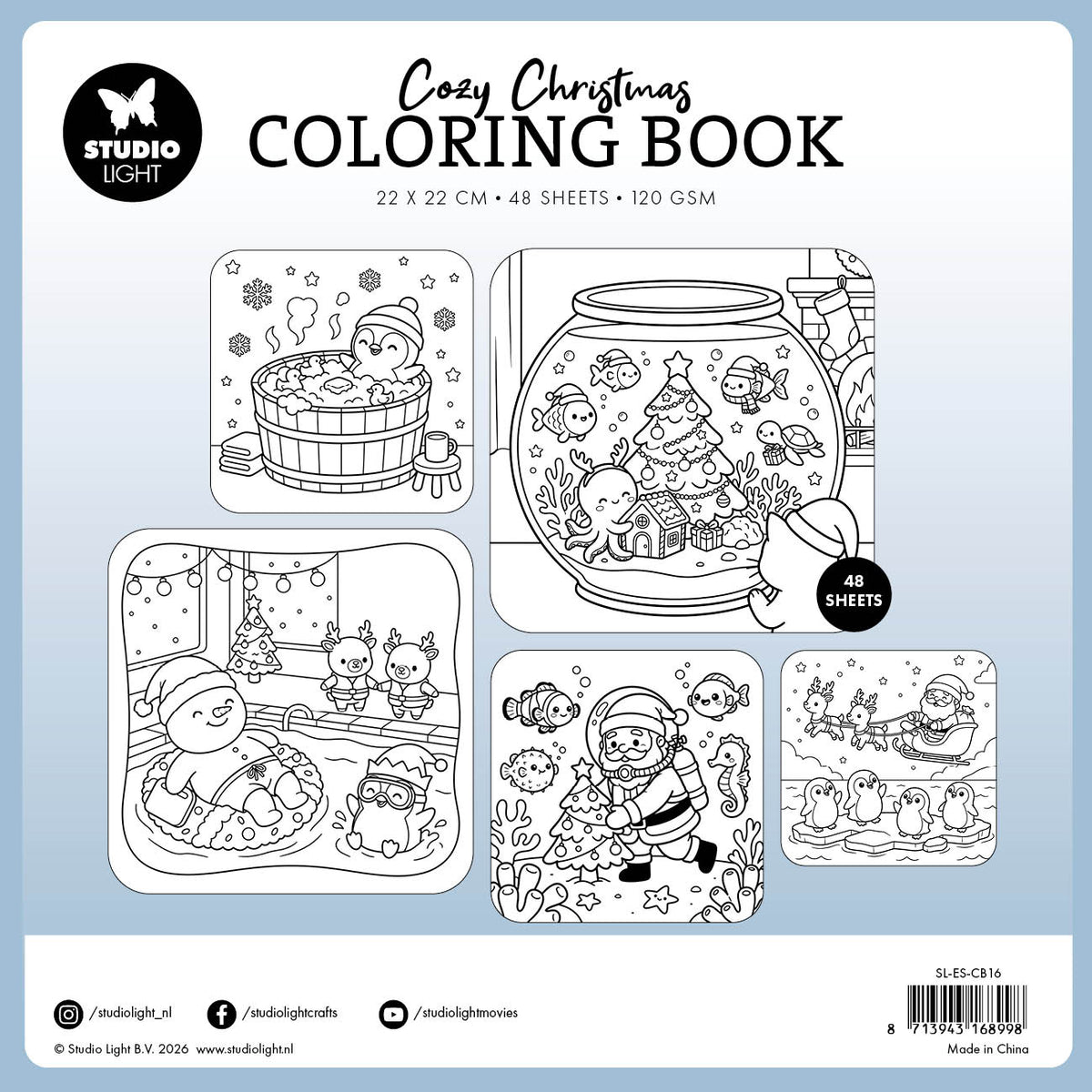 SL Coloring Book Cozy Christmas - Cozy Flow Essentials 48 Sheets