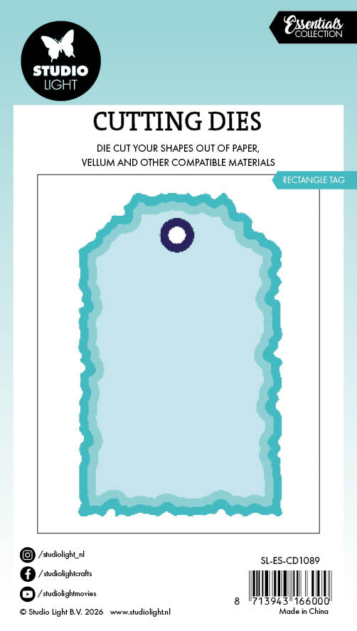 SL Cutting Die Torn Edge Tag Rectangle Essentials 5 Pieces
