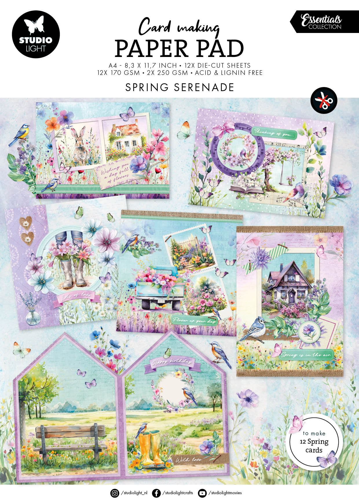 SL Card Making Pad Spring Serenade Essentials 14 SH