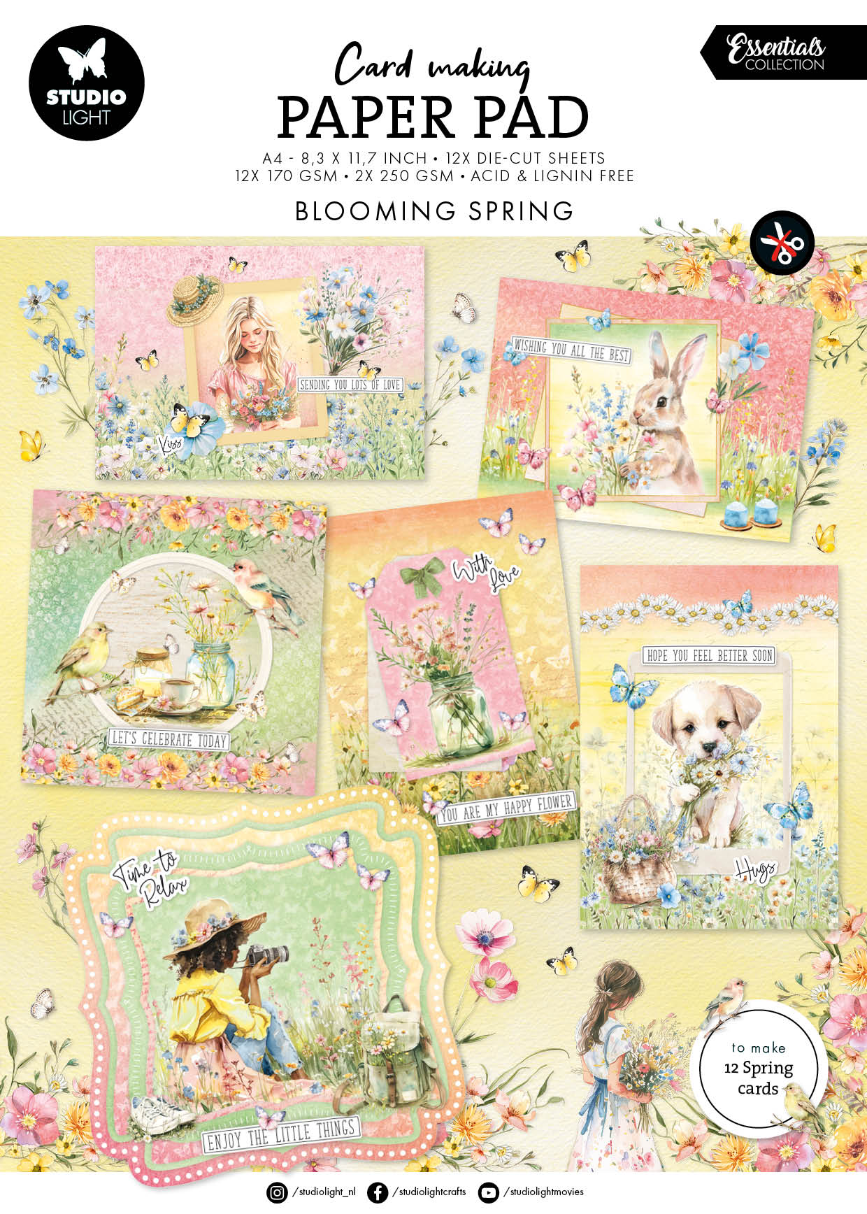 SL Card Making Pad Blooming Spring Essentials 14 SH