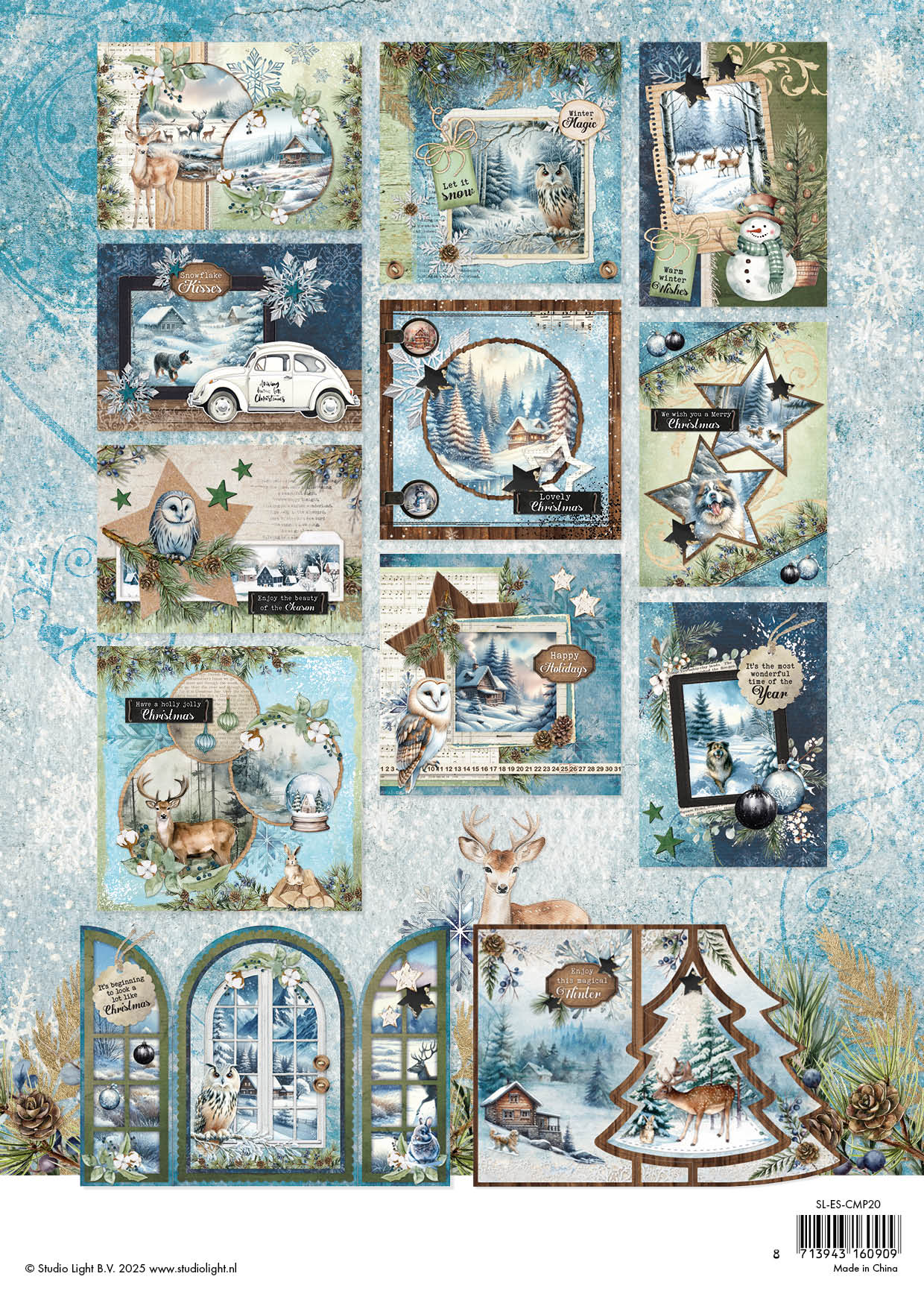 SL Card Making Pad Winter Wonderland Essentials 14 Sheets