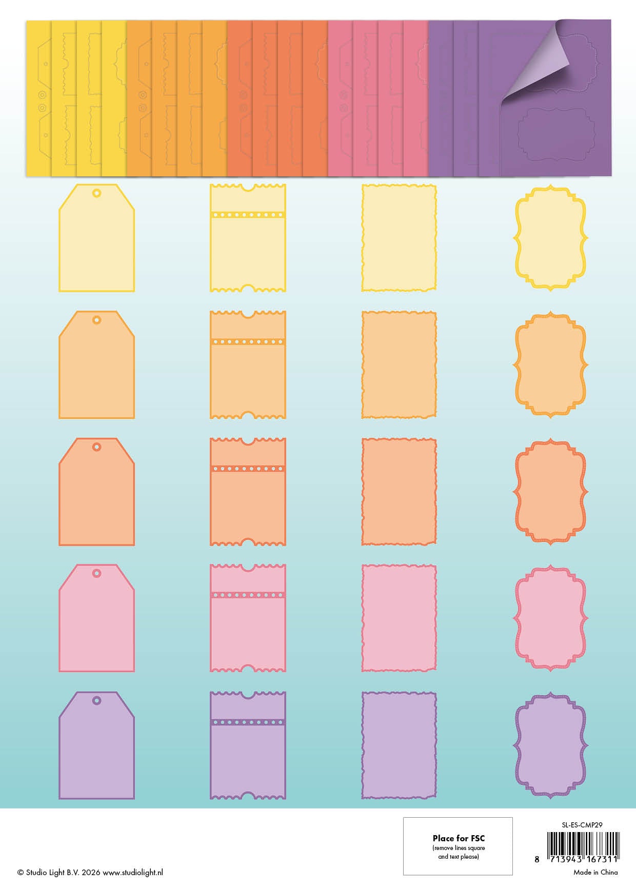 SL Card Making Pad Happy and Bright Essentials 20 Sheets