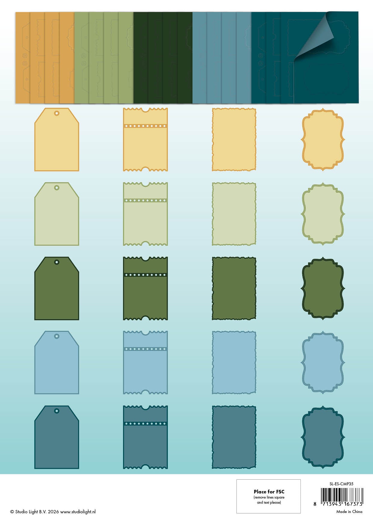 SL Card Making Pad Christmas Forest 127x178mm Essentials 20 Sheets