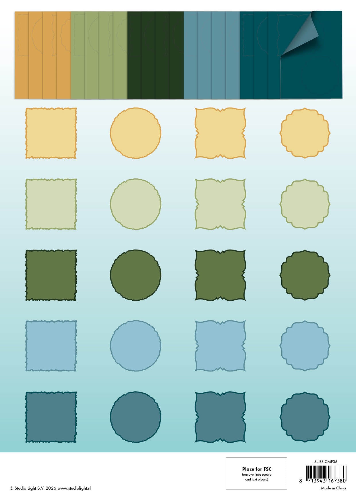 SL Card Making Pad Christmas Forest 152x152mm Essentials 20 Sheets