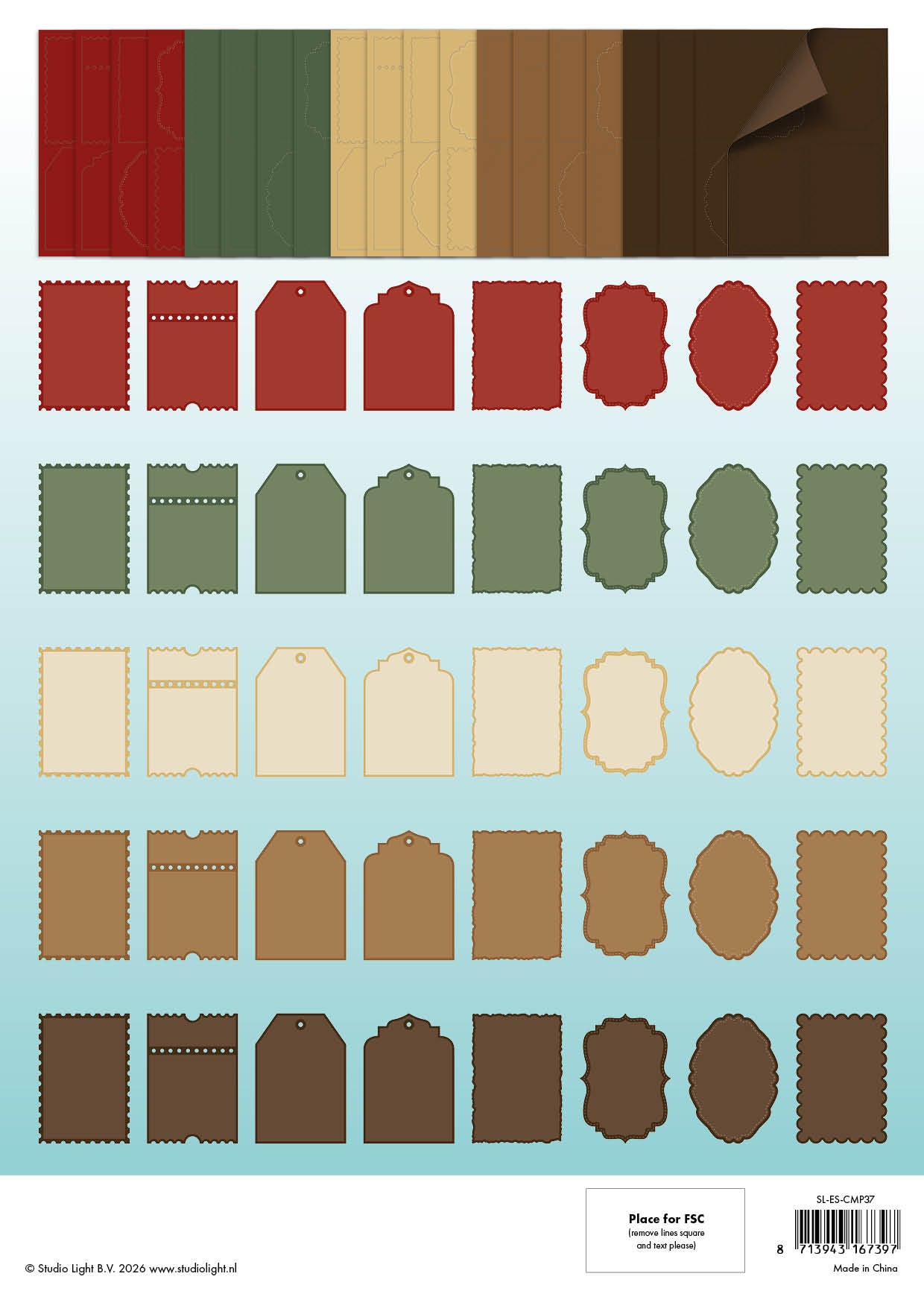 SL Card Making Pad Cottage Christmas 105x148mm Essentials 20 Sheets