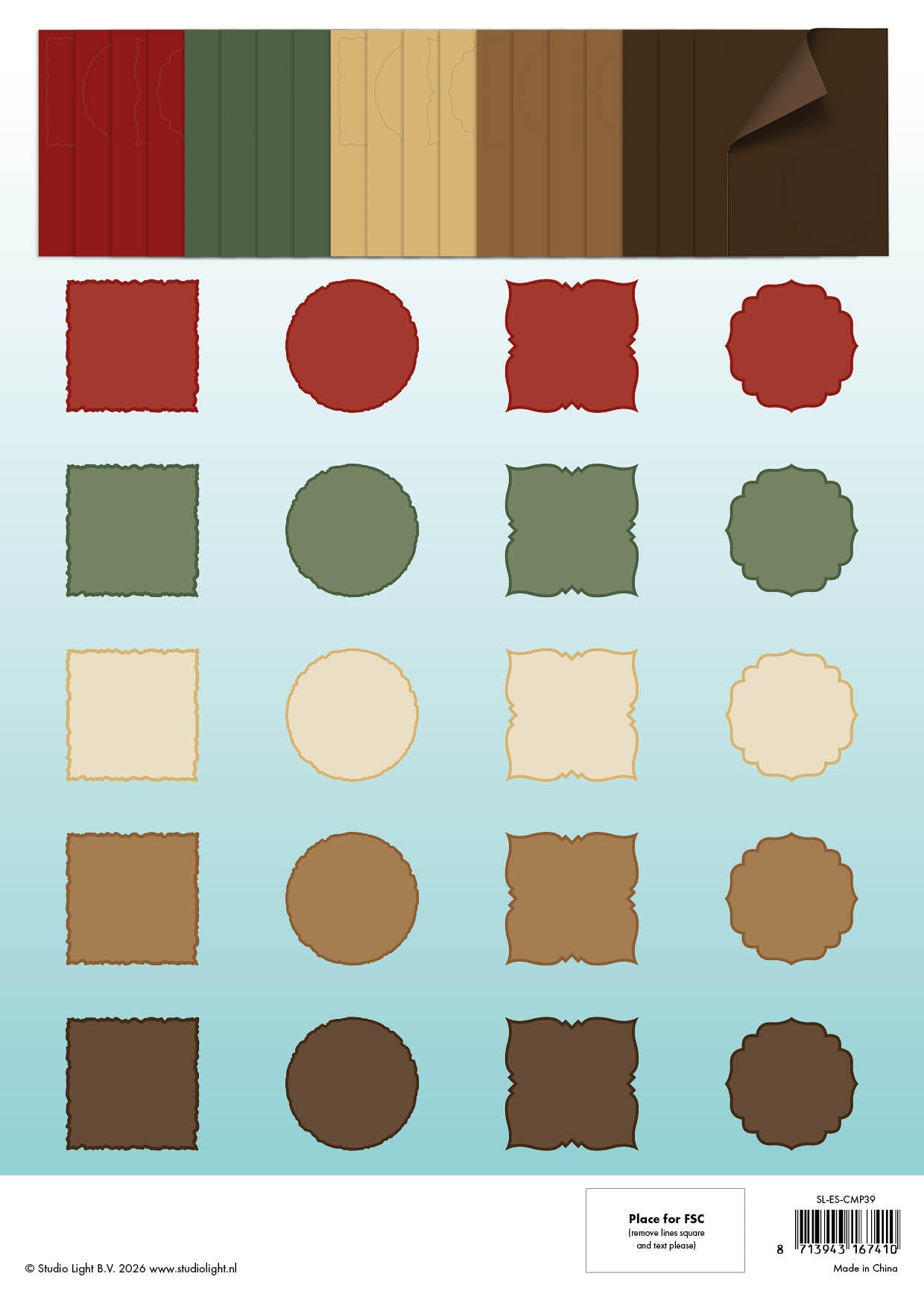 SL Card Making Pad Cottage Christmas 152x152mm Essentials 20 Sheets