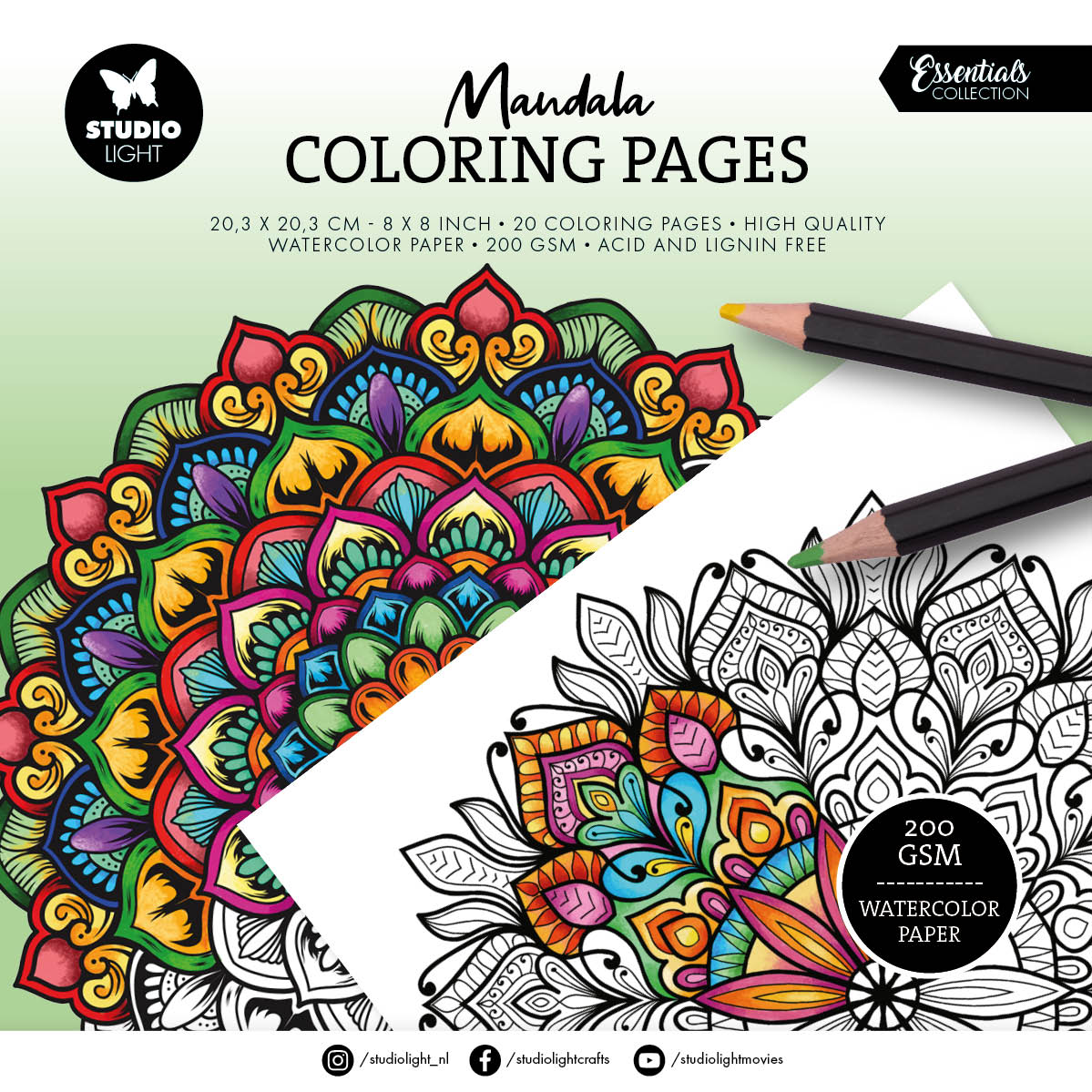 SL Coloring Pages Mandala Essentials 20 Sheets