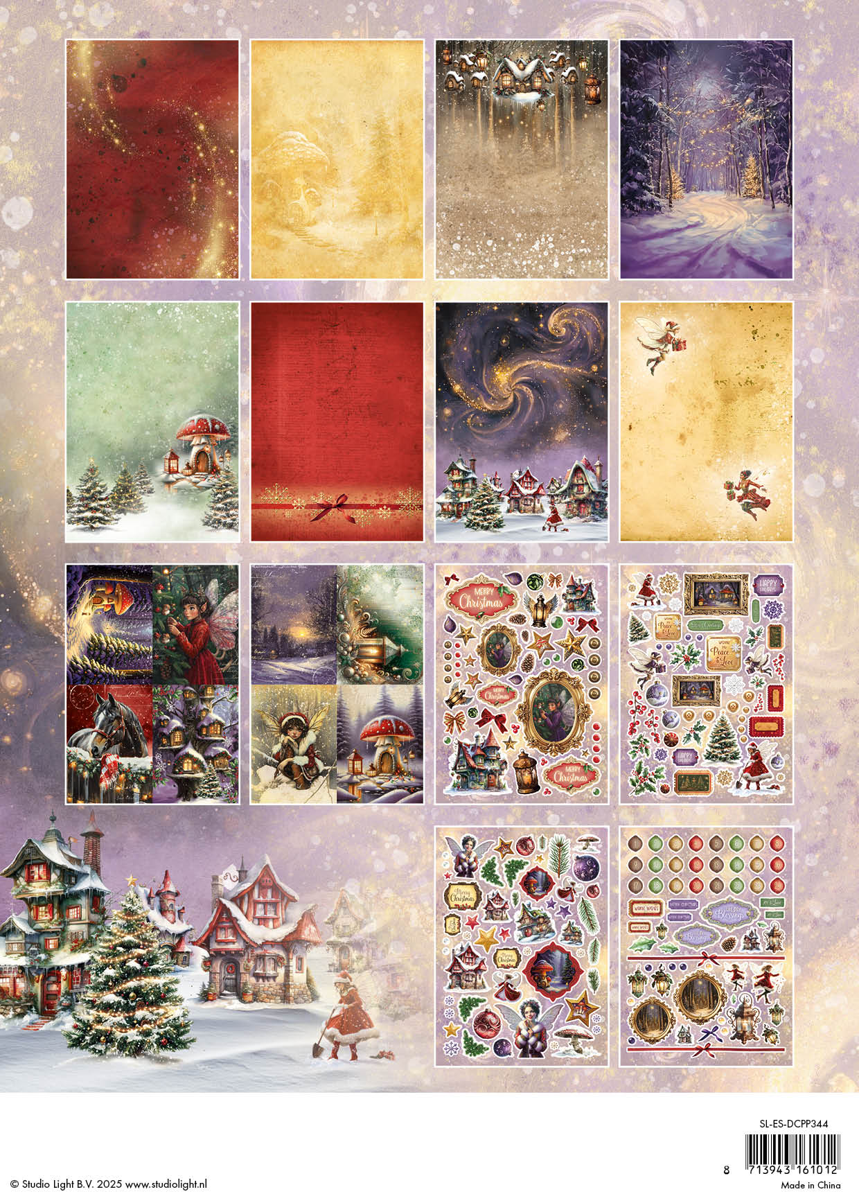 SL Die-Cut Paper Pad Fairy Christmas Essentials 28 Sheets