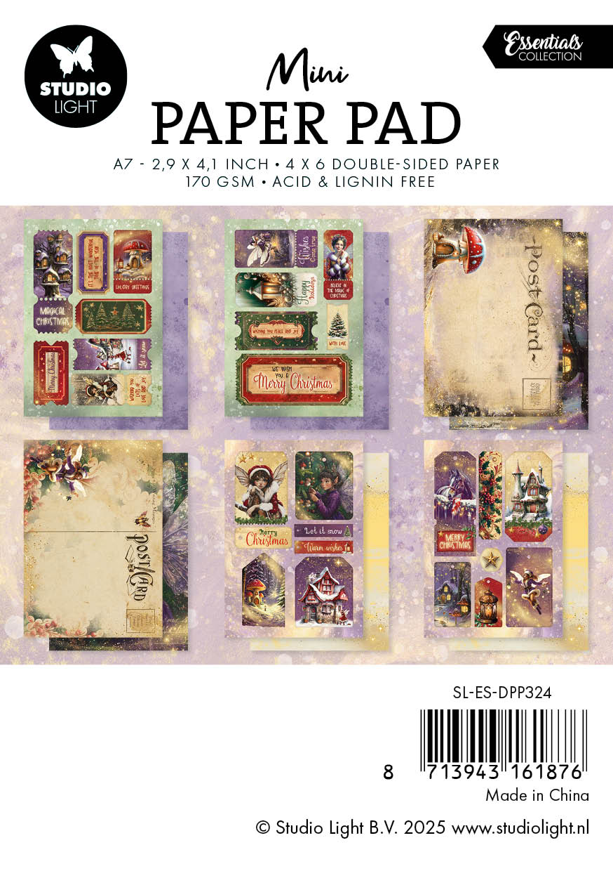 SL Mini Paper Pad Fairy Christmas Essentials 24 Sheets