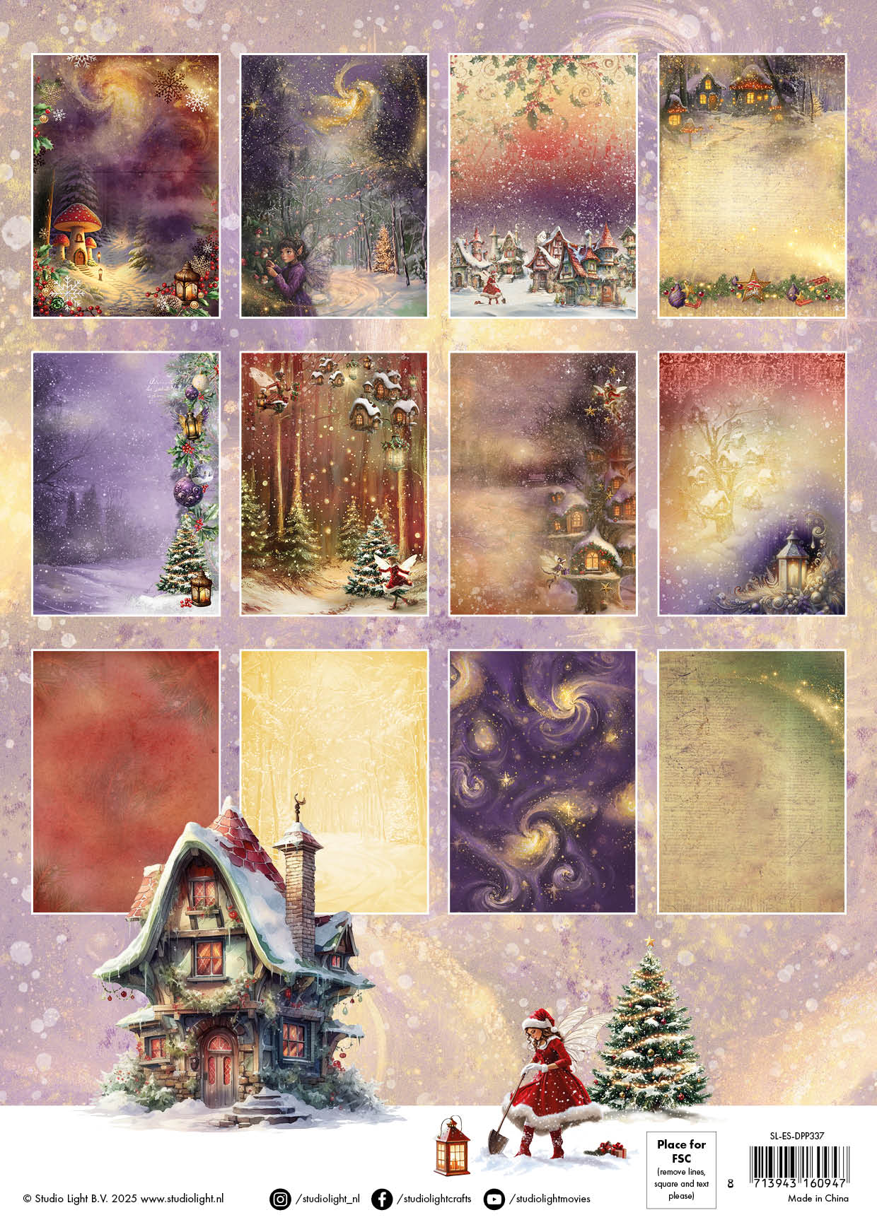 SL Designer Paper Pad Fairy Christmas Essentials 36 Sheets